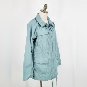 Eddie Bauer Travex Jacket Zip Up Hiking Outdoor Pockets Teal Blue Small